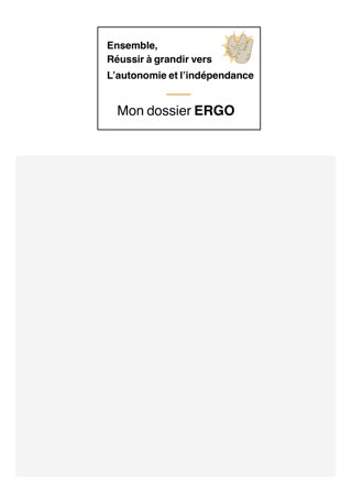Aperçu du dossier de suivi remis aux familles, avec les objectifs de l'enfant